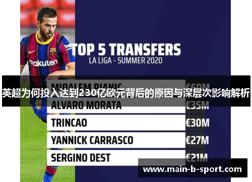 英超为何投入达到230亿欧元背后的原因与深层次影响解析